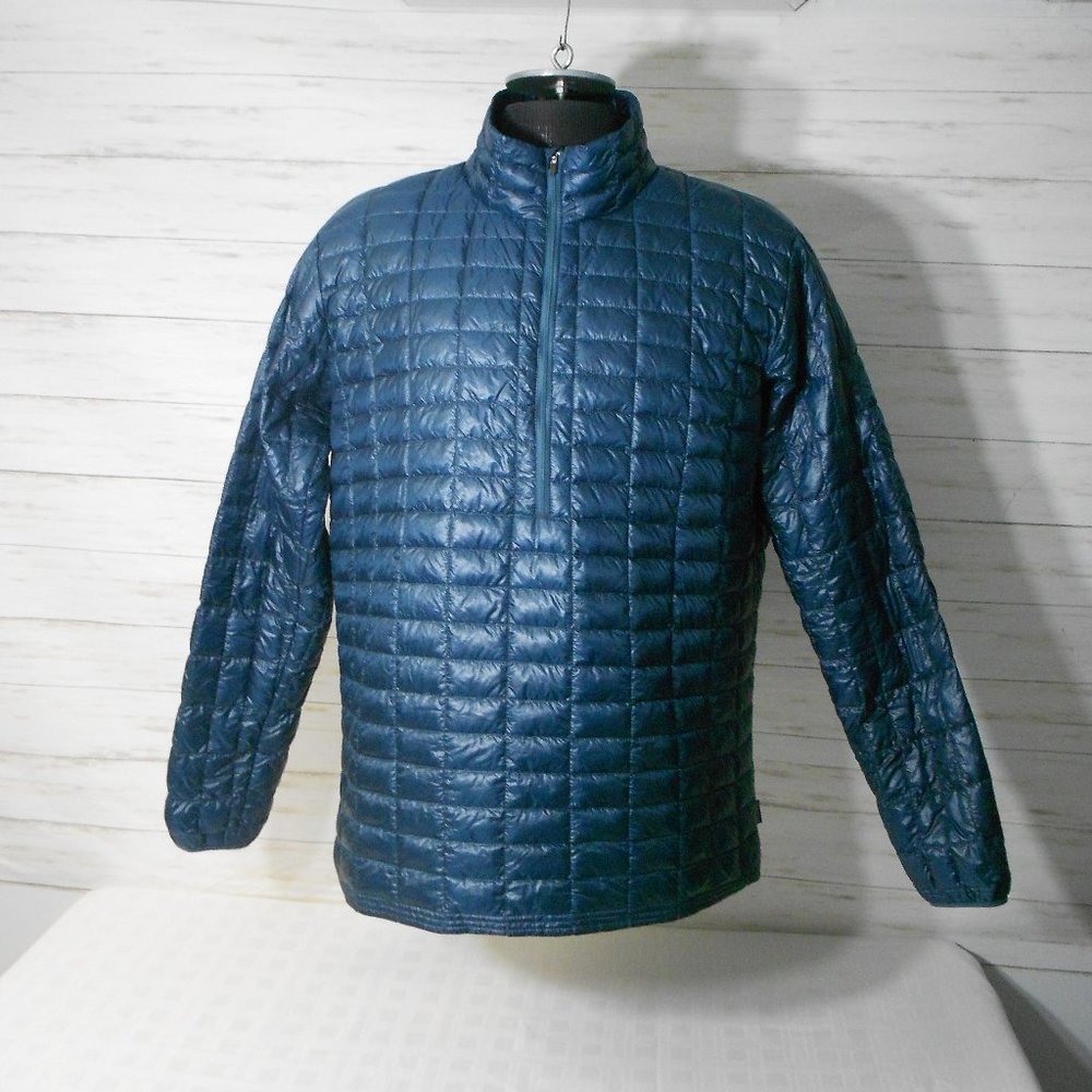Patagonia Blue Puffer Pullover 1/2 Zip Jacket Mens Sz. XL GOOSE DOWN ULTRA LIGHT - Picture 1 of 15